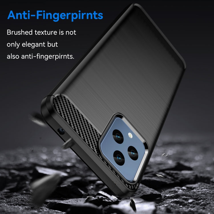 For T-Mobile REVVL 6 5G Brushed Texture Carbon Fiber TPU Phone Case (Black) - More Brand by PMC TechLife | Online Shopping South Africa | PMC TechLife | Buy Now Pay Later Mobicred
