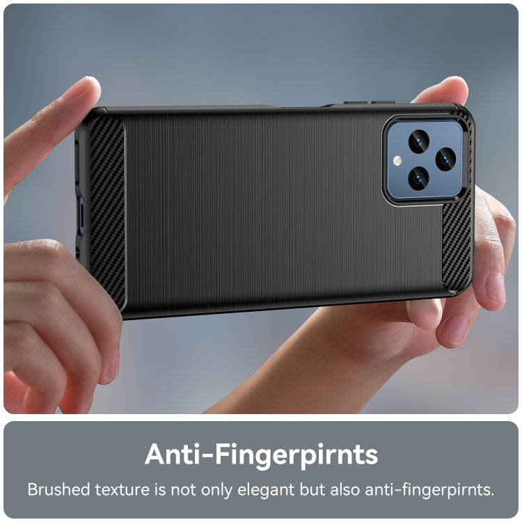 For T-Mobile REVVL 6 5G Brushed Texture Carbon Fiber TPU Phone Case (Black) - More Brand by PMC TechLife | Online Shopping South Africa | PMC TechLife | Buy Now Pay Later Mobicred
