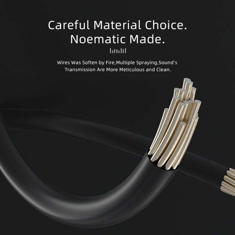 CVJ V2 1.25m Oxygen-free Copper Original 3.5mm Elbow Earphone Cable, Style:0.75mm with Mic(Black) - Cable & Splitter by CVJ | Online Shopping South Africa | PMC TechLife | Buy Now Pay Later Mobicred
