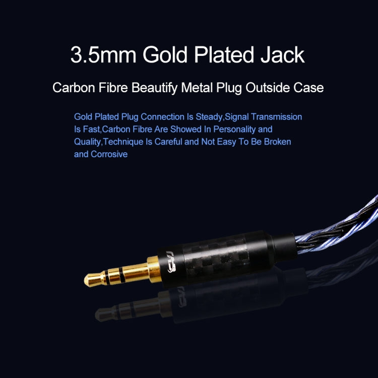 CVJ V3 1.2m 16 Cores Silver-plated 3.5mm Earphone Cable, Style:0.75mm(Silver) - Cable & Splitter by CVJ | Online Shopping South Africa | PMC TechLife | Buy Now Pay Later Mobicred