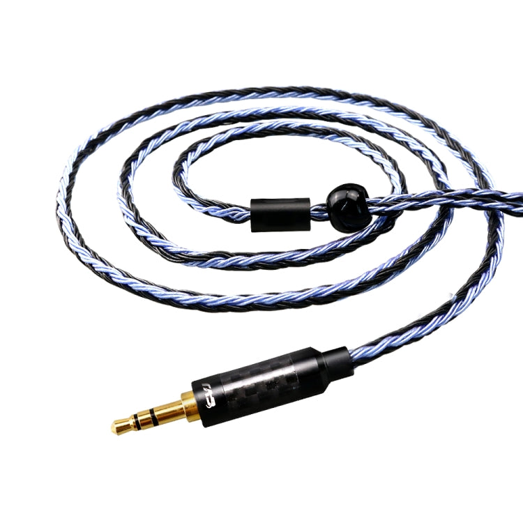 CVJ V3 1.2m 16 Cores Silver-plated 3.5mm Earphone Cable, Style:0.78mm(Black-Blue) - free shipping - PMC TechLife - Order now!