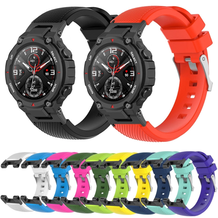 For Amazfit T-Rex / T-Rex Pro / Ares Twill Silicone Watch Band(Black) - Watch Bands by PMC TechLife | Online Shopping South Africa | PMC TechLife | Buy Now Pay Later Mobicred