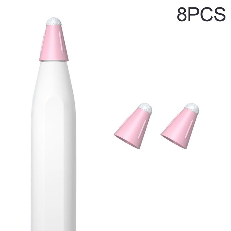 8 PCS / Set Fiber Texture Nib Protector For Apple Pencil(Pink) - Pencil Accessories by PMC TechLife | Online Shopping South Africa | PMC TechLife