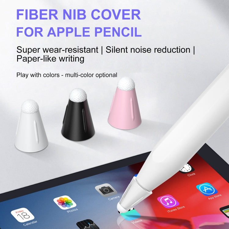 8 PCS / Set Fiber Texture Nib Protector For Apple Pencil(Transparent) - Pencil Accessories by PMC TechLife | Online Shopping South Africa | PMC TechLife
