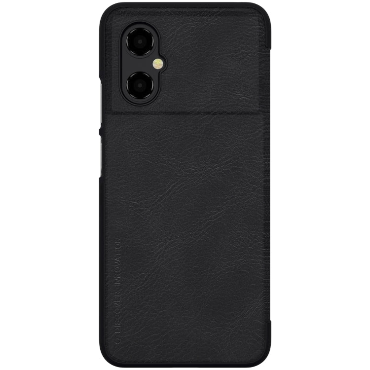 For Xiaomi Poco M4 5G NILLKIN QIN Series Crazy Horse Texture Leather Phone Case(Black) - Xiaomi Cases by NILLKIN | Online Shopping South Africa | PMC Jewellery
