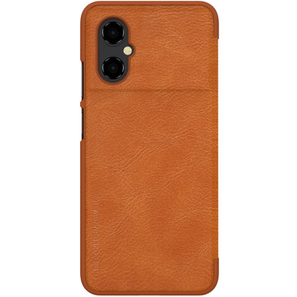 For Xiaomi Poco M4 5G NILLKIN QIN Series Crazy Horse Texture Leather Phone Case(Brown) - Xiaomi Cases by NILLKIN | Online Shopping South Africa | PMC Jewellery