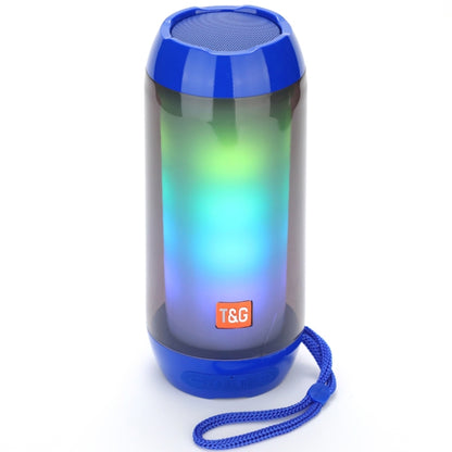 T&G TG643 Portable LED Light Waterproof Subwoofer Wireless Bluetooth Speaker(Blue) - Waterproof Speaker by T&G | Online Shopping South Africa | PMC Jewellery