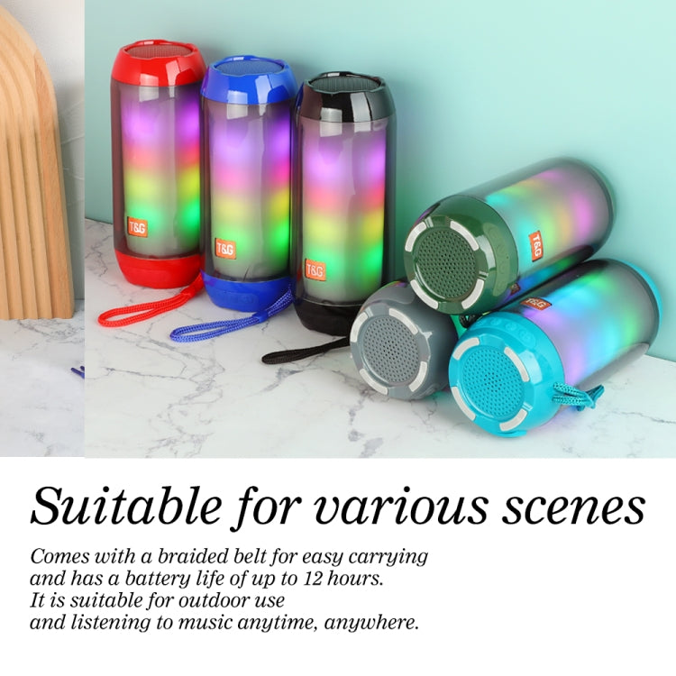 T&G TG643 Portable LED Light Waterproof Subwoofer Wireless Bluetooth Speaker(Green) - Waterproof Speaker by T&G | Online Shopping South Africa | PMC TechLife | Buy Now Pay Later Mobicred