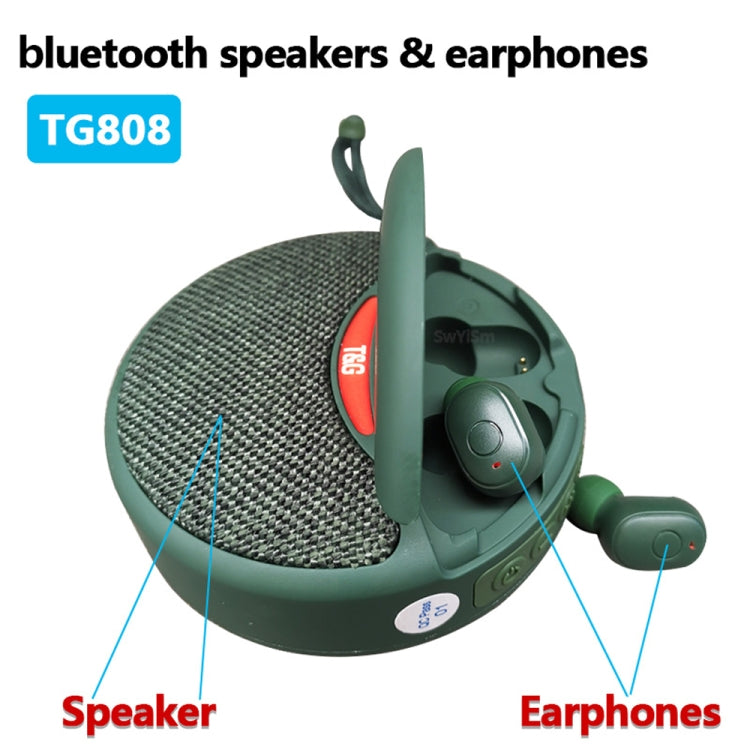 T&G TG808 2 in 1 Mini Wireless Bluetooth Speaker Wireless Headphones(Green) - Mini Speaker by T&G | Online Shopping South Africa | PMC TechLife | Buy Now Pay Later Mobicred