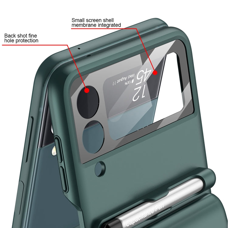 For Samsung Galaxy Z Flip4 GKK Magnetic Full Coverage Phone Flip Case with Pen(Dark Red) - Galaxy Z Flip4 5G Cases by GKK | Online Shopping South Africa | PMC TechLife | Buy Now Pay Later Mobicred