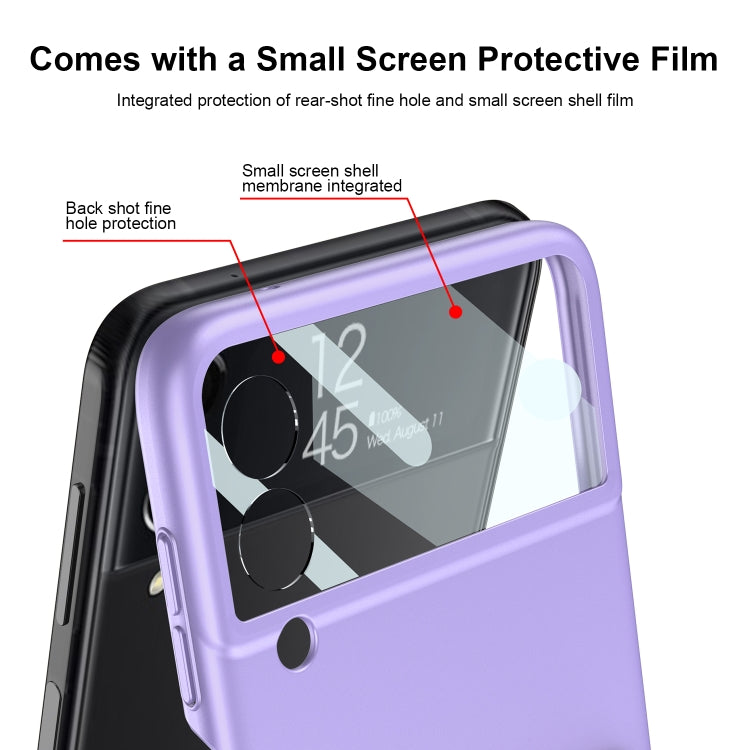 For Samsung Galaxy Z Flip4 GKK Ultra-thin Full Coverage Phone Flip Case with Wristband(Purple) - free shipping - PMC TechLife - Order now!