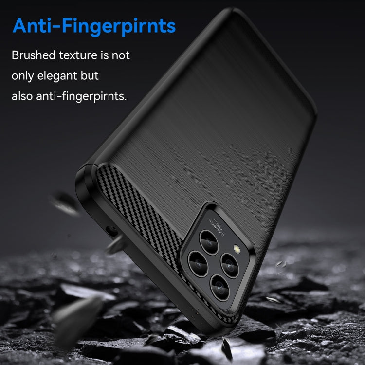 For T-Mobile REVVL 6 Pro 5G Brushed Texture Carbon Fiber TPU Phone Case(Black) - More Brand by PMC TechLife | Online Shopping South Africa | PMC TechLife