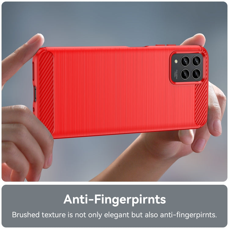 For T-Mobile REVVL 6 Pro 5G Brushed Texture Carbon Fiber TPU Phone Case(Red) - More Brand by PMC TechLife | Online Shopping South Africa | PMC TechLife