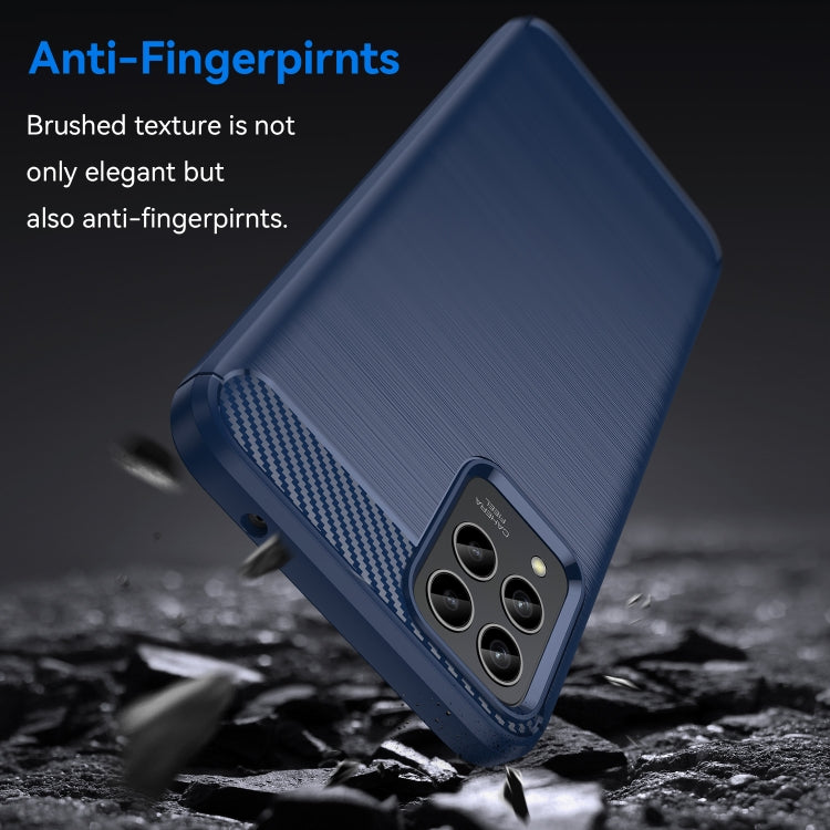 For T-Mobile REVVL 6 Pro 5G Brushed Texture Carbon Fiber TPU Phone Case(Blue) - More Brand by PMC TechLife | Online Shopping South Africa | PMC TechLife