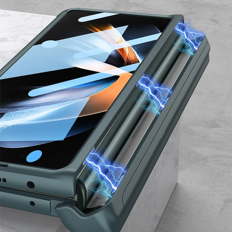 For Samsung Galaxy Z Fold4 GKK Integrated Magnetic Armor Flip Phone Case With Pen Box(Black) - free shipping - PMC TechLife - Order now!