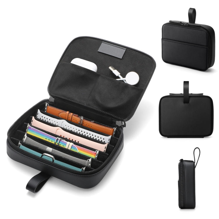 Multifunction Watch Strap Data Cable Slots Storage Bag(Black) - Digital Storage Bag by PMC TechLife | Online Shopping South Africa | PMC TechLife