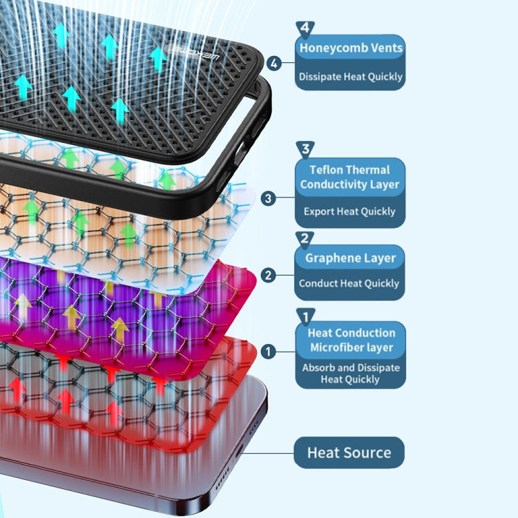 For iPhone 14 WEKOME Graphene Heat Dissipation Phone Case (Black) - iPhone 14 Cases by WK | Online Shopping South Africa | PMC Jewellery