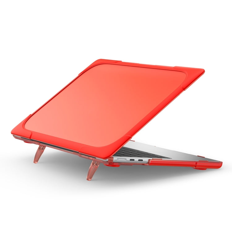 For MacBook Air 13.6 inch A2681 2022 / M3 2024 A3113 / M4 2025 A3240 TPU + PC Two-color Anti-fall Laptop Protective Case(Red) - MacBook Air Cases by PMC TechLife | Online Shopping South Africa | PMC TechLife | Buy Now Pay Later Mobicred