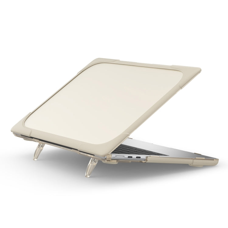 For MacBook Air 13.6 inch A2681 2022 TPU + PC Two-color Anti-fall Laptop Protective Case(Khaki) - MacBook Air Cases by PMC TechLife | Online Shopping South Africa | PMC TechLife