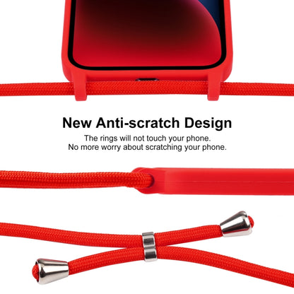 For iPhone 14 Crossbody Lanyard Liquid Silicone Case(Red) - iPhone 14 Cases by PMC Jewellery | Online Shopping South Africa | PMC Jewellery