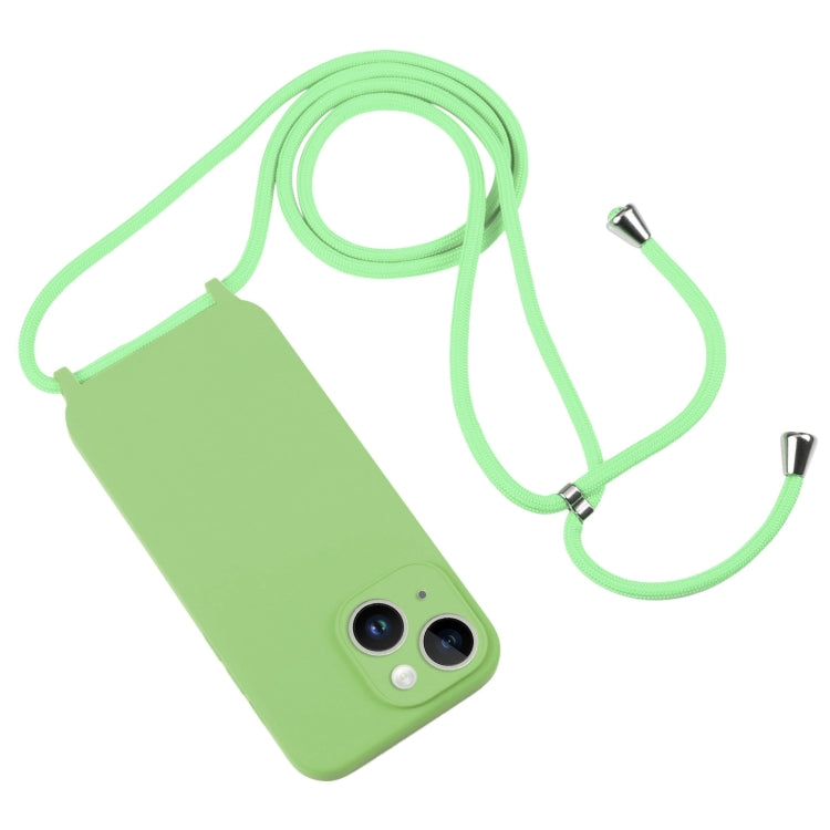For iPhone 14 Crossbody Lanyard Liquid Silicone Case(Matcha Green) - iPhone 14 Cases by PMC TechLife | Online Shopping South Africa | PMC TechLife