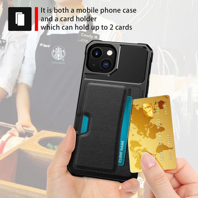 For iPhone 13 mini ZM02 Card Slot Holder Phone Case (Black) - iPhone 13 mini Cases by PMC TechLife | Online Shopping South Africa | PMC TechLife
