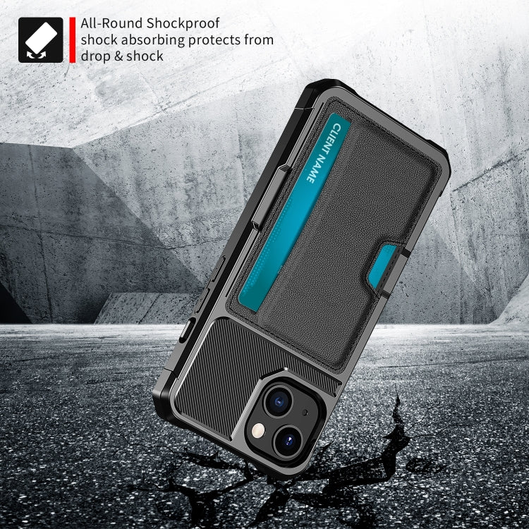 For iPhone 13 mini ZM02 Card Slot Holder Phone Case (Black) - iPhone 13 mini Cases by PMC TechLife | Online Shopping South Africa | PMC TechLife