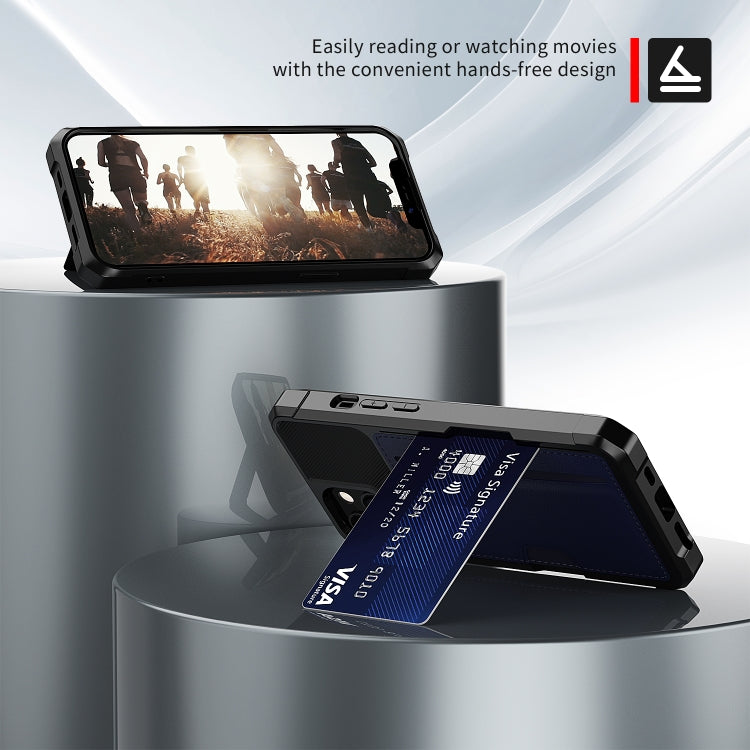 For iPhone 13 mini ZM02 Card Slot Holder Phone Case (Black) - iPhone 13 mini Cases by PMC TechLife | Online Shopping South Africa | PMC TechLife