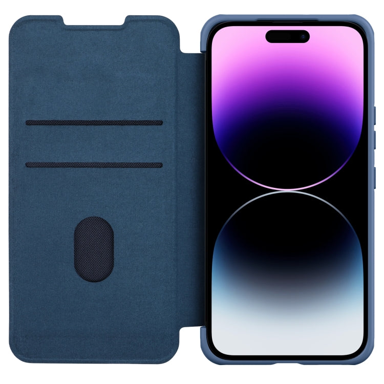 For iPhone 14 Pro NILLKIN QIN Series Pro Leather Phone Case(Blue) - iPhone 14 Pro Cases by NILLKIN | Online Shopping South Africa | PMC Jewellery