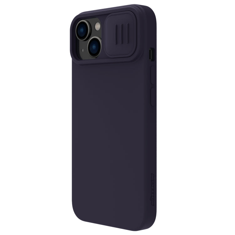 For iPhone 14 Plus NILLKIN CamShield Liquid Silicone Phone Case (Deep Purple) - iPhone 14 Plus Cases by NILLKIN | Online Shopping South Africa | PMC Jewellery