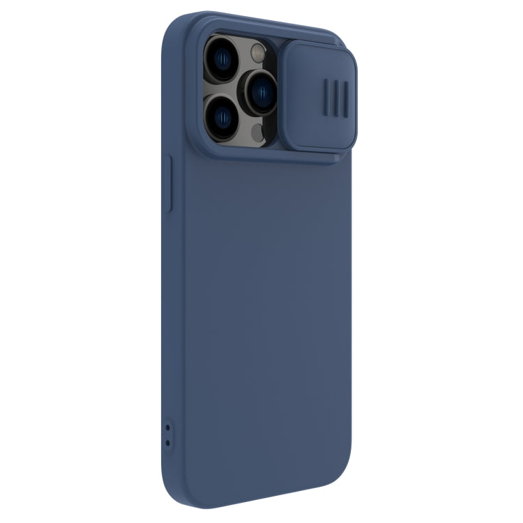 For iPhone 14 Pro Max NILLKIN CamShield Liquid Silicone Phone Case(Blue) - iPhone 14 Pro Max Cases by NILLKIN | Online Shopping South Africa | PMC Jewellery