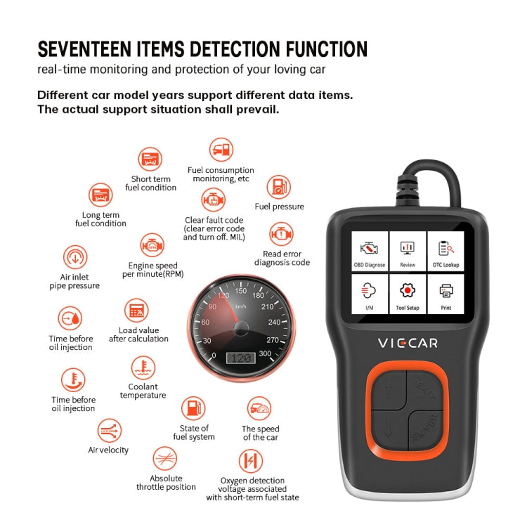 Viecar VP101 Car Code Reader OBD2 Analyzer Diagnostic Scanner - Code Readers & Scan Tools by PMC Jewellery | Online Shopping South Africa | PMC Jewellery