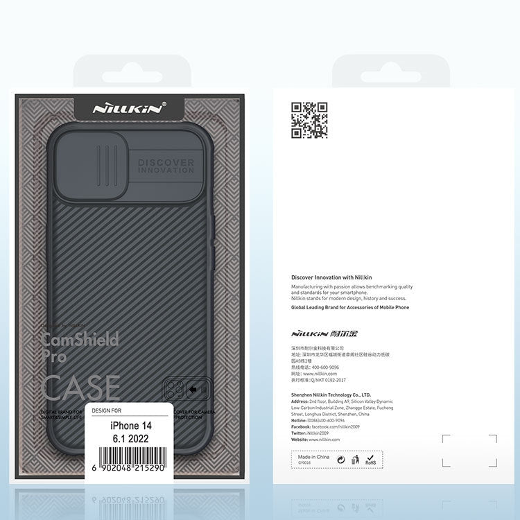 For iPhone 14 Plus  NILLKIN CamShield Pro Protective Phone Case(Black) - free shipping - PMC TechLife - Order now!