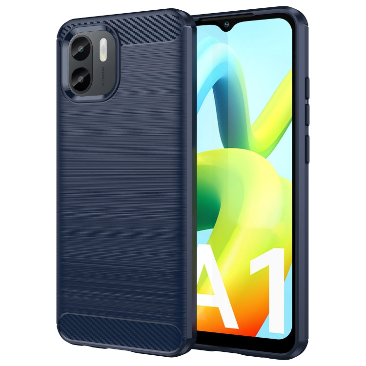 For Xiaomi Redmi A1 Brushed Texture Carbon Fiber TPU Phone Case(Blue) - free shipping - PMC TechLife - Order now!