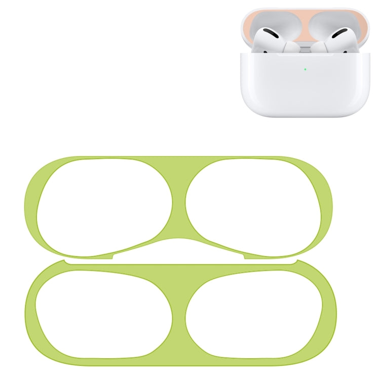 For Apple AirPods Pro 2 Wireless Earphone Protective Case Metal Sticker(Green) - Protective Sticker by PMC TechLife | Online Shopping South Africa | PMC TechLife