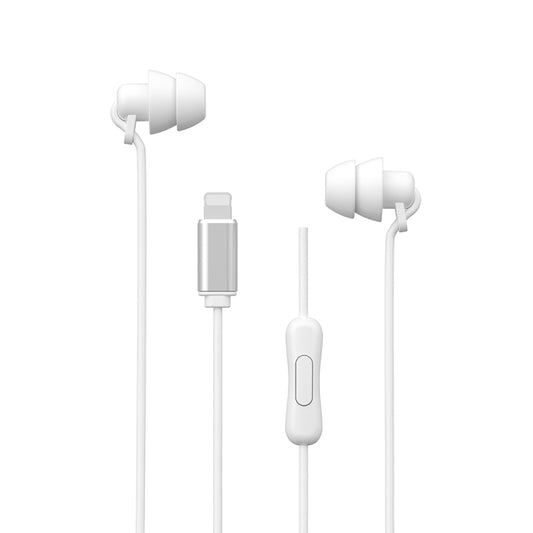 WEKOME YB02 SHQ Series In-Ear Sleep Wired Earphone, Plug Type:8 Pin(White) - In Ear Wired Earphone by WK | Online Shopping South Africa | PMC Jewellery
