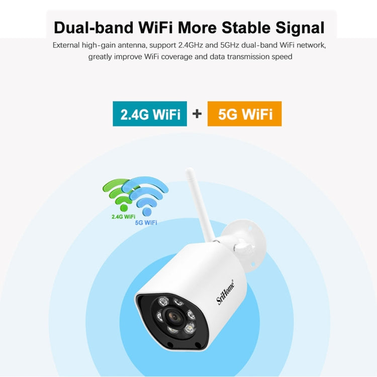 SriHome SH034C 4.0MP AI Humanoid Tracking WiFi Outdoor Surveillance Camera(EU Plug) - free shipping - PMC TechLife - Order now!