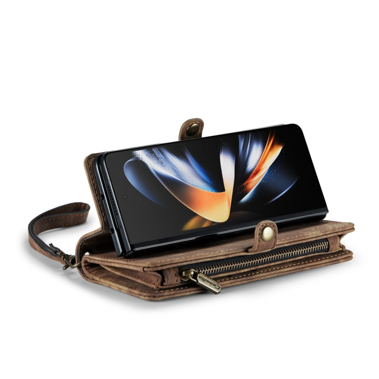For Samsung Galaxy Z Fold4 CaseMe 008 Detachable Multifunctional Leather Phone Case(Brown) - Galaxy Phone Cases by CaseMe | Online Shopping South Africa | PMC TechLife | Buy Now Pay Later Mobicred