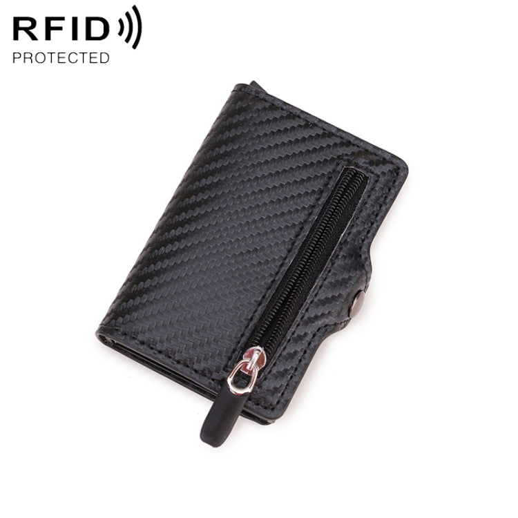 C1911H9 RFID Multi-card PU Leather Metal Card Package(Carbon Fibers Black) - Antimagnetic RFID Package by PMC TechLife | Online Shopping South Africa | PMC TechLife | Buy Now Pay Later Mobicred