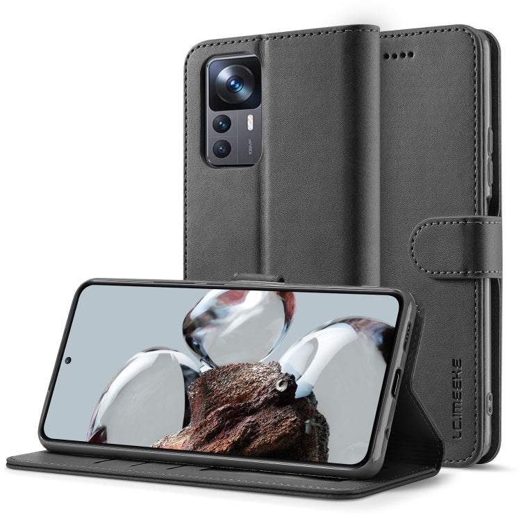 For Xiaomi 12T / 12T Pro LC.IMEEKE Calf Texture Leather Phone Case(Black) - free shipping - PMC TechLife - Order now!