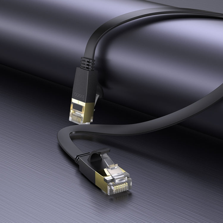hoco US07 Category 6 Pure Copper Gigabit Flat Cable, Length:1m(Black) - Audio Optical Cables by hoco | Online Shopping South Africa | PMC Jewellery