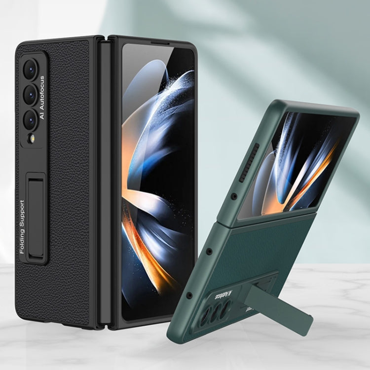 For Samsung Galaxy Z Fold4 GKK Ultra-thin Plain Leather Full Phone Case with Stand(Black) - free shipping - PMC TechLife - Order now!