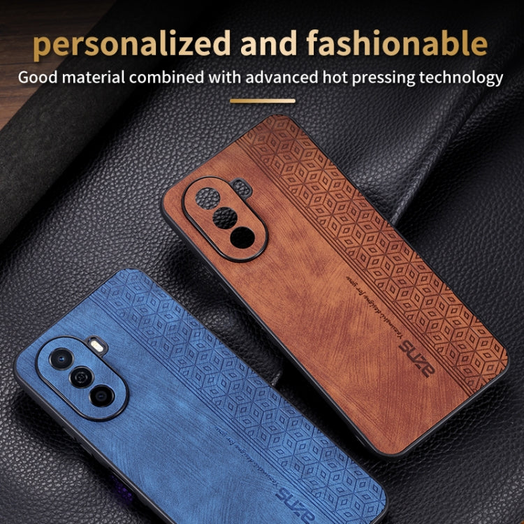 For Huawei Enjoy 50 / nova Y70 AZNS 3D Embossed Skin Feel Phone Case(Brown) - Huawei Cases by AZNS | Online Shopping South Africa | PMC TechLife | Buy Now Pay Later Mobicred