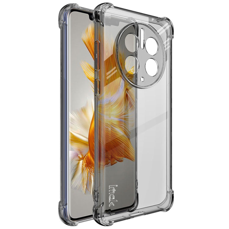 For Huawei Mate 50 Pro imak Shockproof Airbag TPU Phone Case(Transparent Black) - Huawei Cases by imak | Online Shopping South Africa | PMC Jewellery | Buy Now Pay Later Mobicred