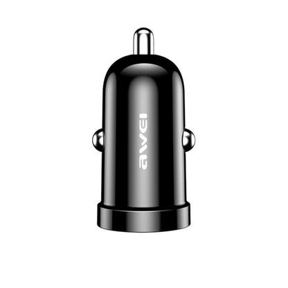 awei C-826 Mini Dual USB 2.4A Car Charger(Black) - Car Charger by awei | Online Shopping South Africa | PMC Jewellery | Buy Now Pay Later Mobicred