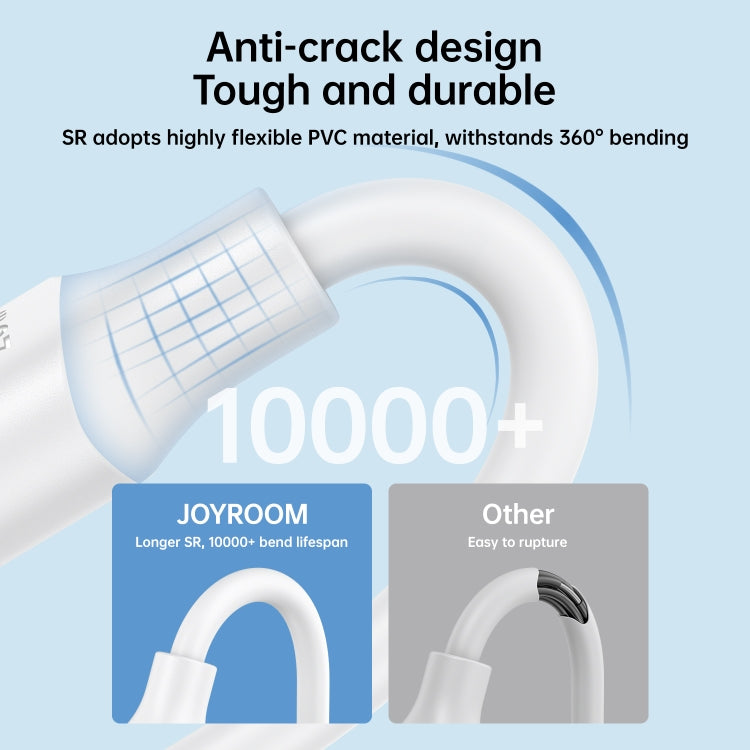 JOYROOM S-UL012A9 2.4A USB to 8 Pin Fast Charging Data Cable, Length:1m(White) - Normal Style Cable by JOYROOM | Online Shopping South Africa | PMC TechLife