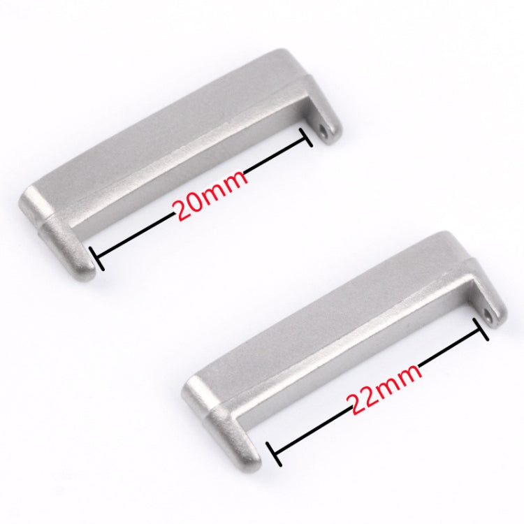 For Fitbit Versa 4 / Sense 2 1 Pair Universal Metal Watch Band Connectors(Silver) -  by PMC TechLife | Online Shopping South Africa | PMC TechLife