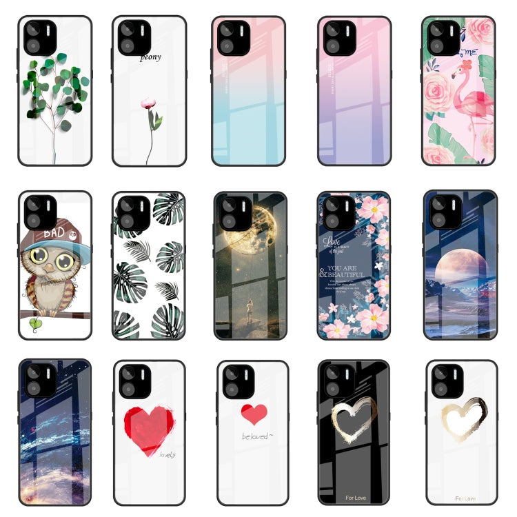 For Xiaomi Redmi A1 4G Colorful Painted Glass Phone Case(Flower) - free shipping - PMC TechLife - Order now!