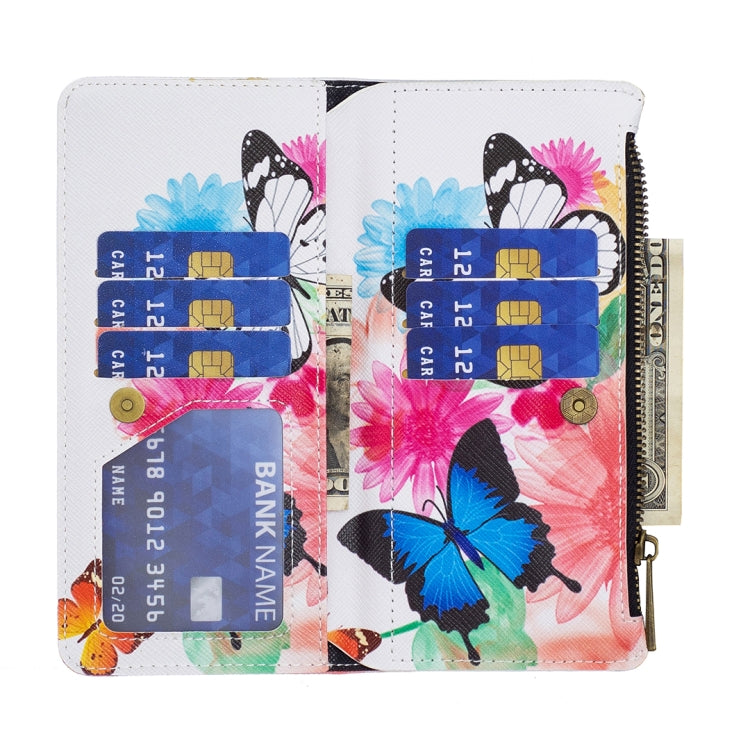 For Samsung Galaxy A14 5G Colored Drawing Pattern Zipper Leather Phone Case(Two Butterflies) - free shipping - PMC TechLife - Order now!
