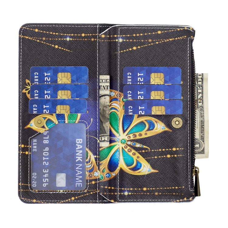 For Samsung Galaxy A14 5G Colored Drawing Pattern Zipper Leather Phone Case(Big Butterfly) - free shipping - PMC TechLife - Order now!